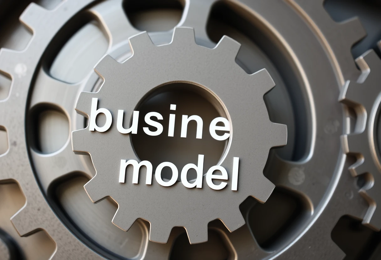 Engrenage avec les mots 'business model'